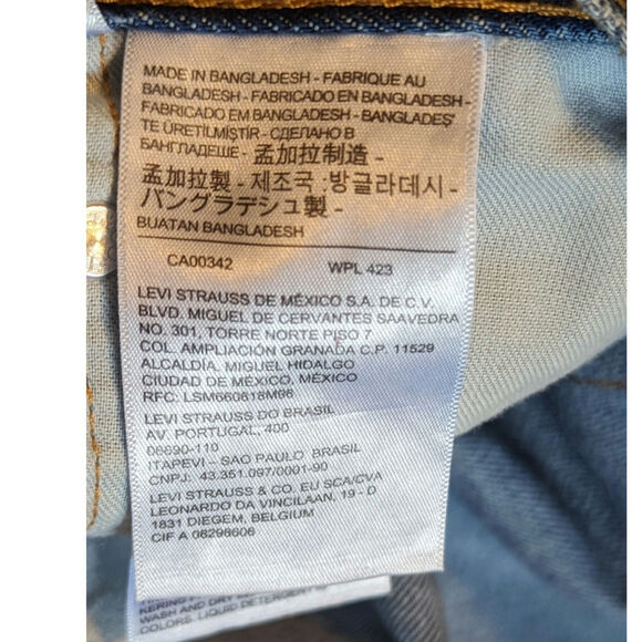 Men's 505 Levi Strauss and Company Straight Leg Relaxed Fit W38 L32 Blue Jeans - Picture 5 of 8